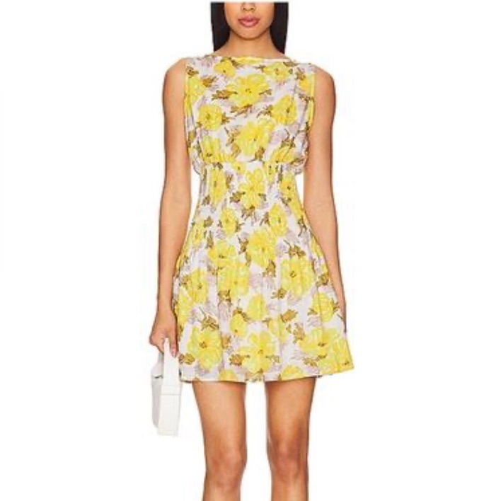 Faithfull The Brand Yellow Floral Mini Dress - Novalee Mini Dress Isadora Floral